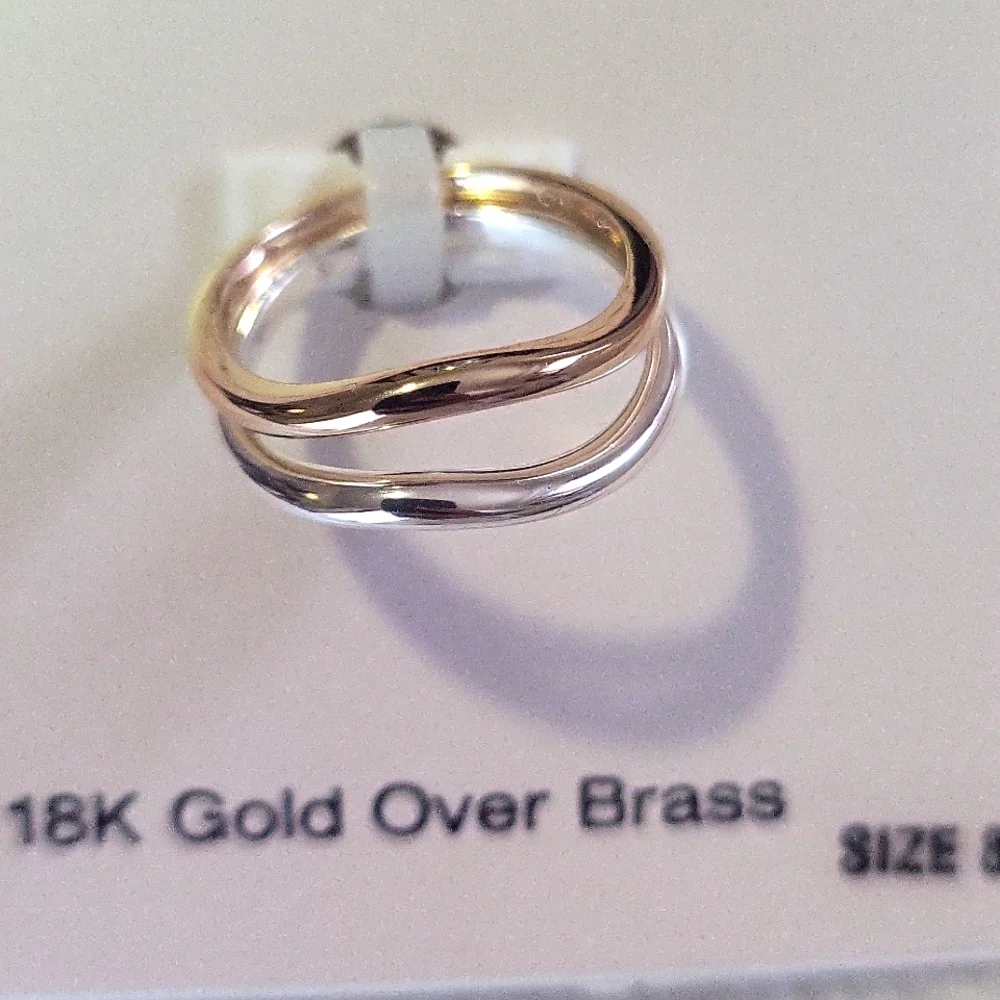 18K Gold Over Brass Ring